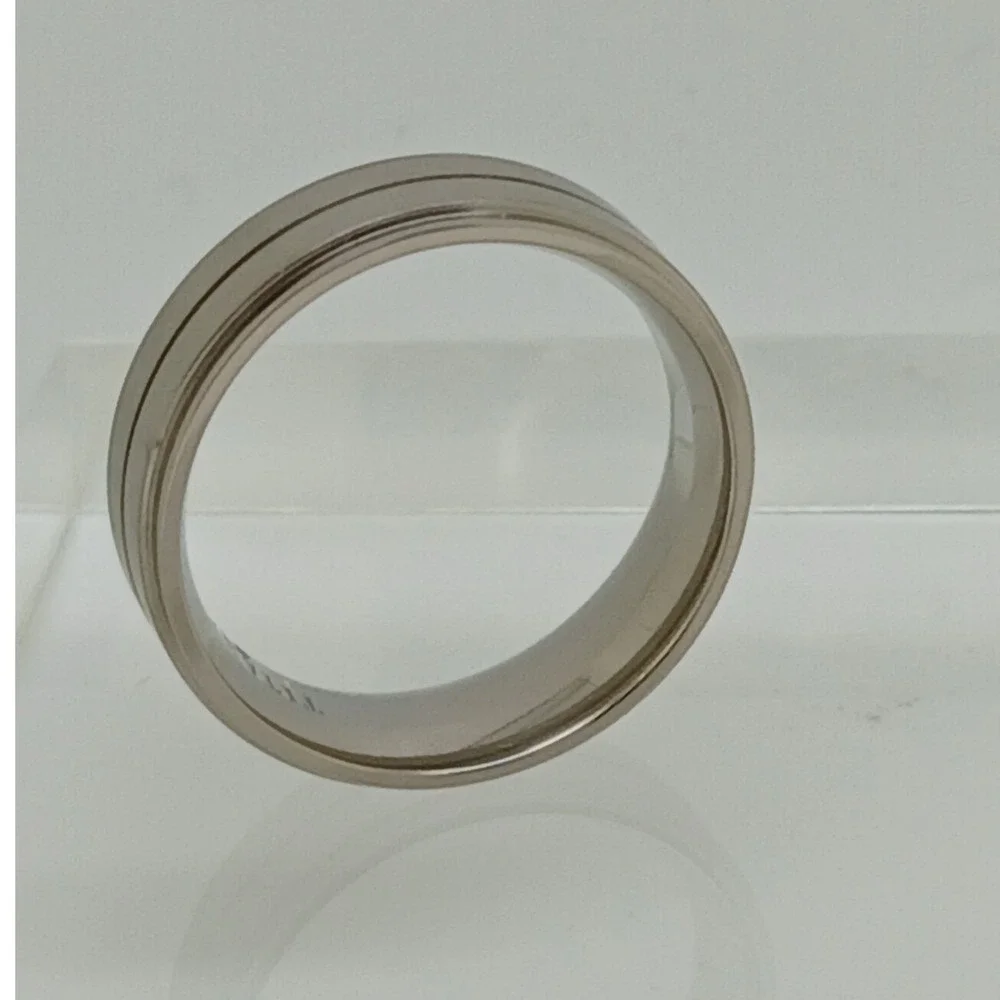 Vintage Titanium Men's 7mm Band Ring Size 10 Brushed Polished New Old‎ Stock Y2K